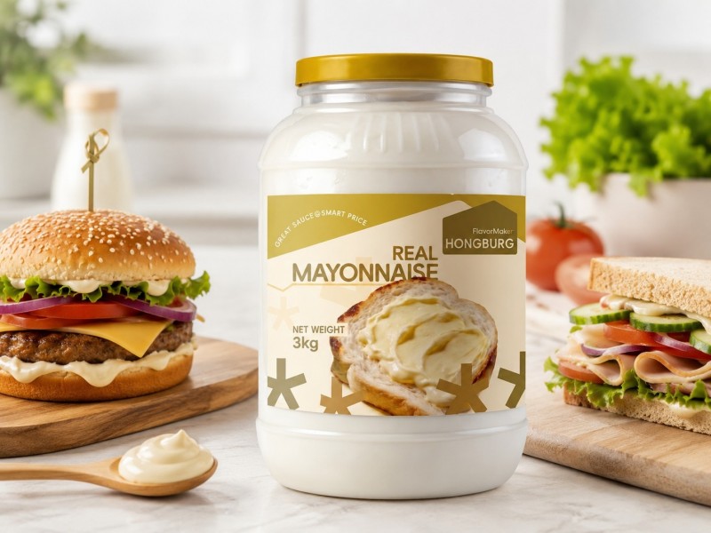 Creamy Smooth Mayonnaise ທີ່ແທ້ຈິງສໍາລັບ Sandwiches ແລະ Burgers