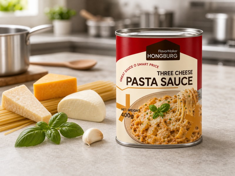 Creamy Three Cheese Pasta Sauce ສໍາລັບປຸງແຕ່ງອາຫານແລະການກະກຽມອາຫານ