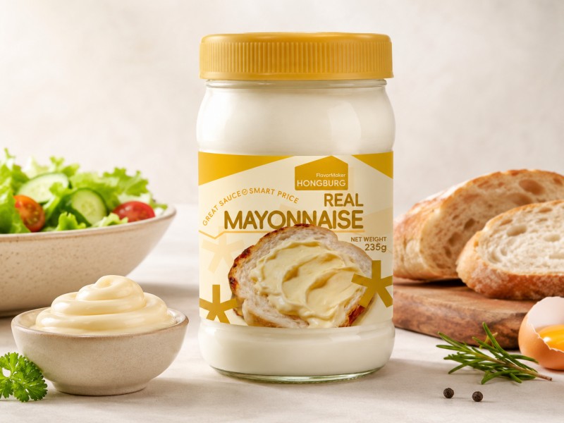 Mayonnaise ທີ່ແທ້ຈິງໃນກະປ໋ອງແກ້ວ