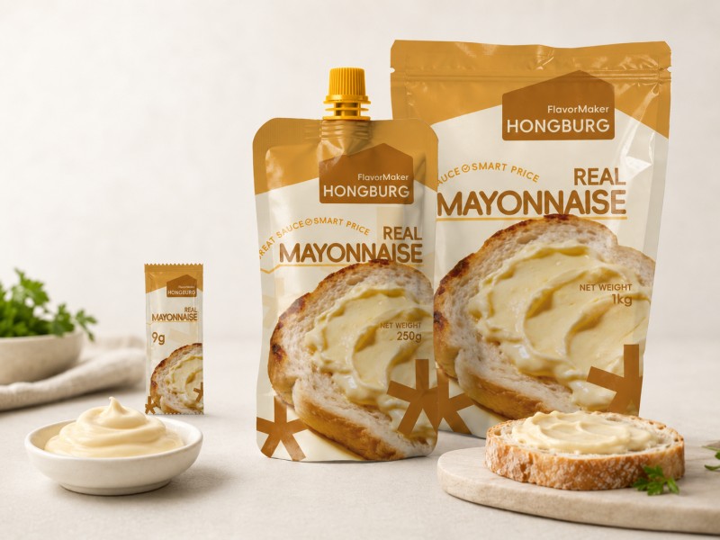Mayonnaise ທີ່ແທ້ຈິງໃນ Sachet