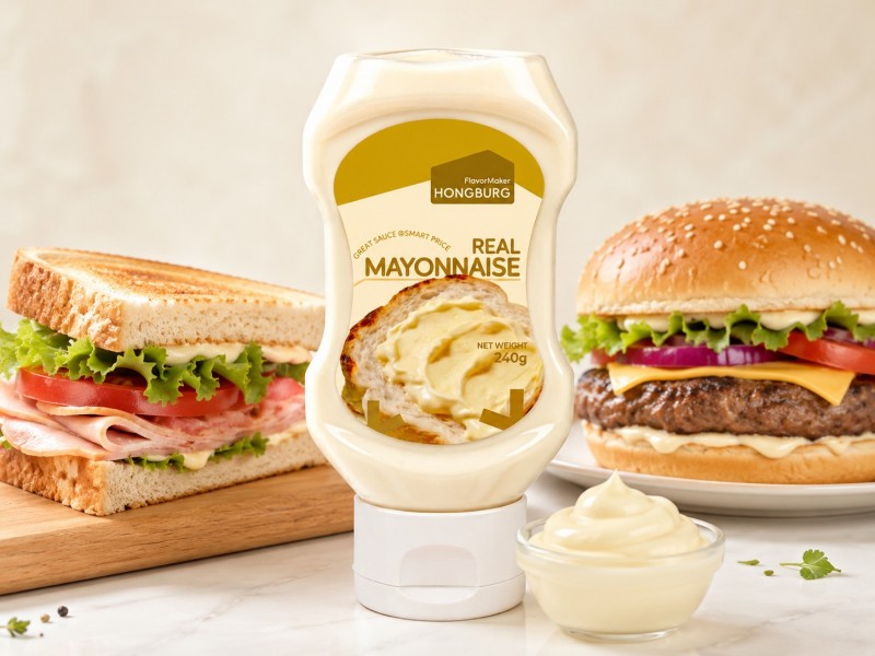 Mayonnaise ທີ່ແທ້ຈິງໃນ Squeeze Bottle