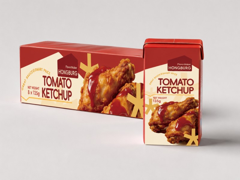 ຫມາກເລັ່ນ Ketchup ໃນ Tetra Pak