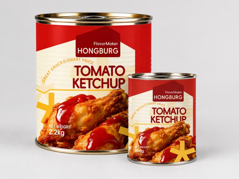 ຫມາກເລັ່ນ Ketchup ໃນກະປ໋ອງ